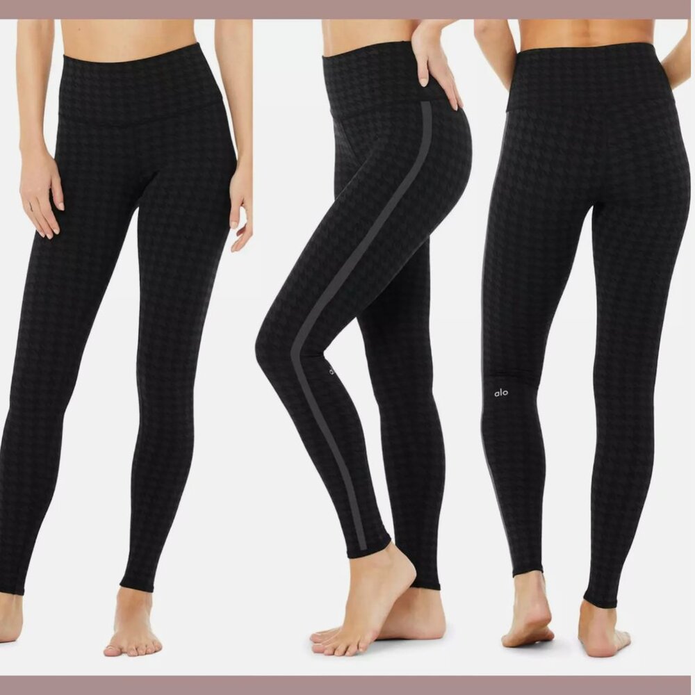 ALO Houndstooth High Waist Leggings (M)